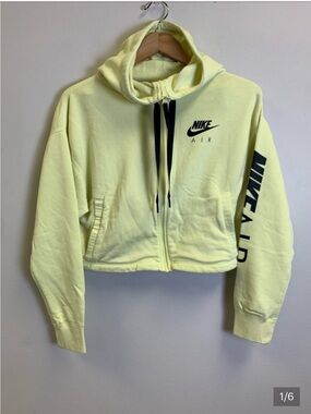 Nike Light Yellow Hoodie with NikeAir Neck Tape. Perfect Condition!!!